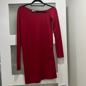 Aritzia wildfred free red off shoulder mini dress